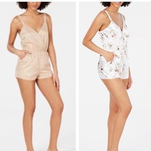 🛋 INC Intimates sleepwear NEW NUDE ROMPER LARGE